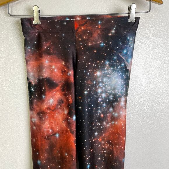 Blackmilk Galaxy Leggings Womens Small Red Cosmic Space Stars Art Stretch - Picture 3 of 12